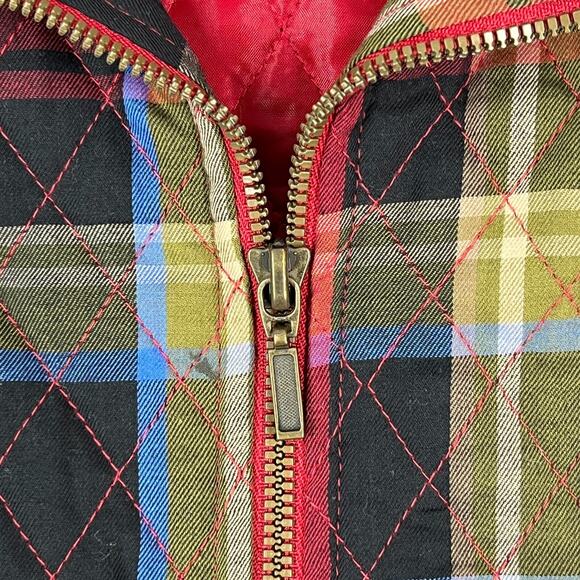 Southern Lady Vest Womens Small Plaid Quilted Outerwear‎ Lightweight Pockets - Picture 4 of 10